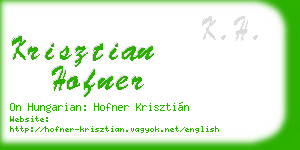 krisztian hofner business card